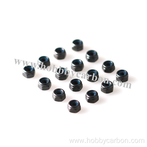 M3 Black Nylon Insert Stainless Steel Nuts